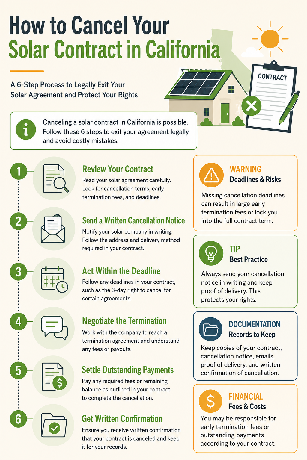 California Solar Contract Cancellation