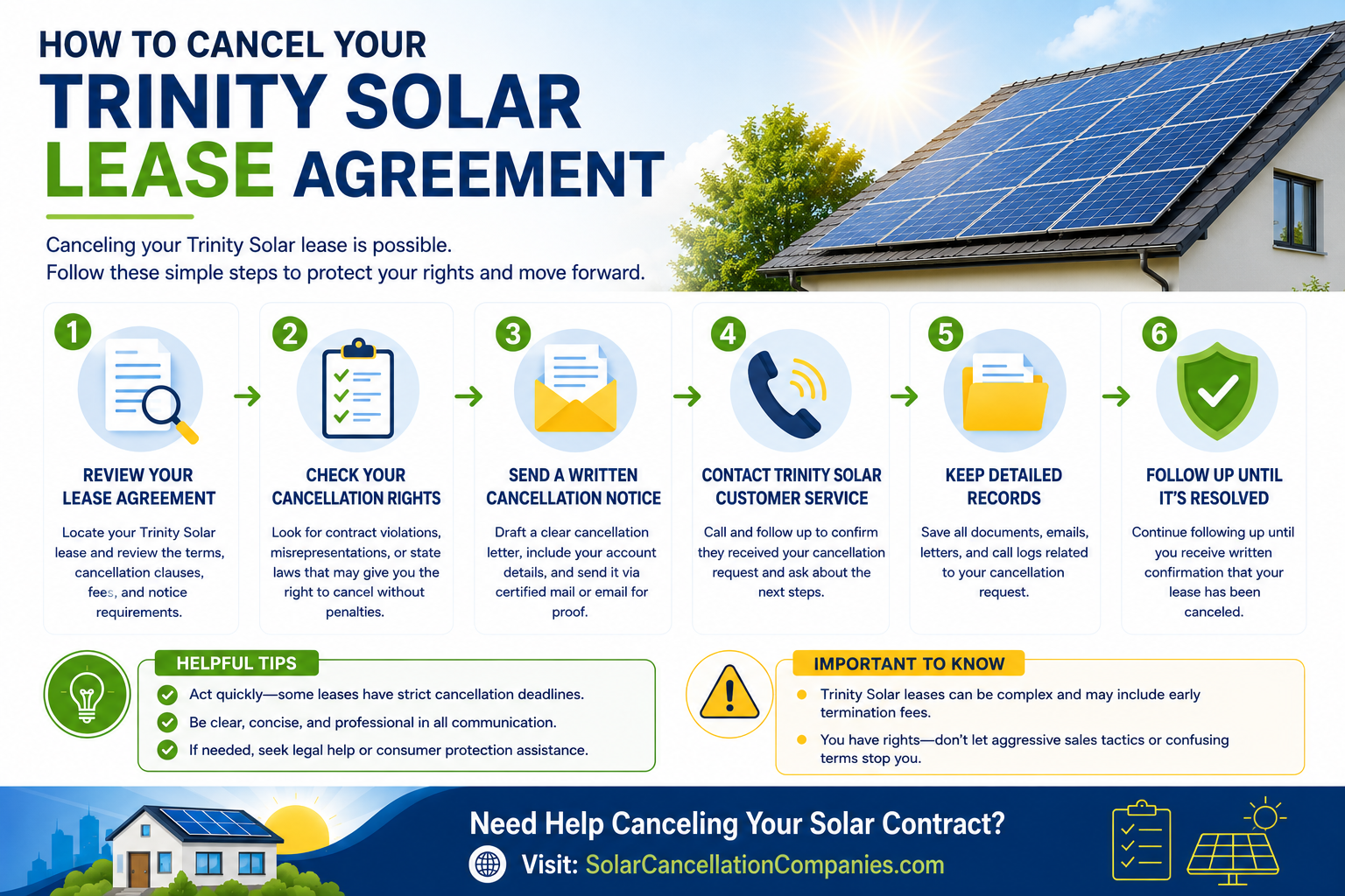 Trinity Solar Lease Agreement Cancellation