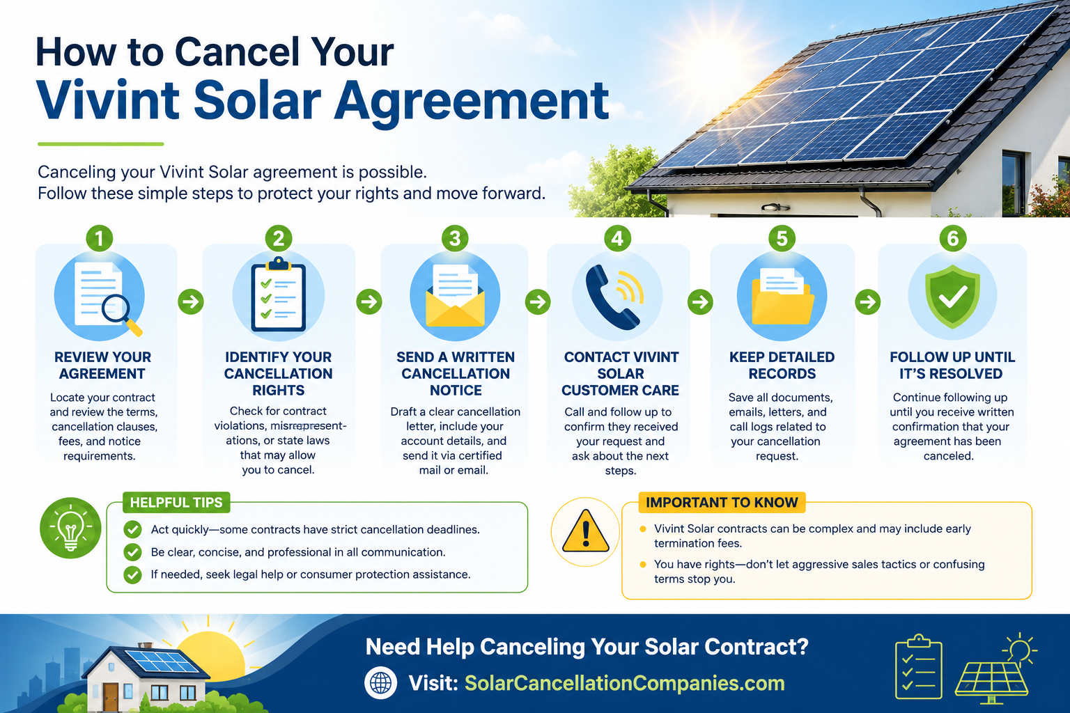 Vivint Solar Agreement Cancellation