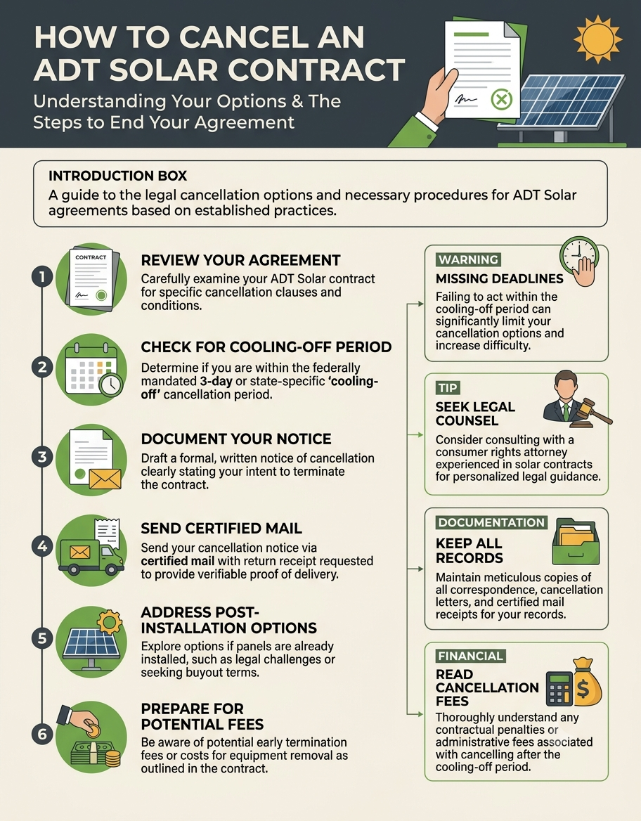 How to Cancel an ADT Solar Contract Cancellation