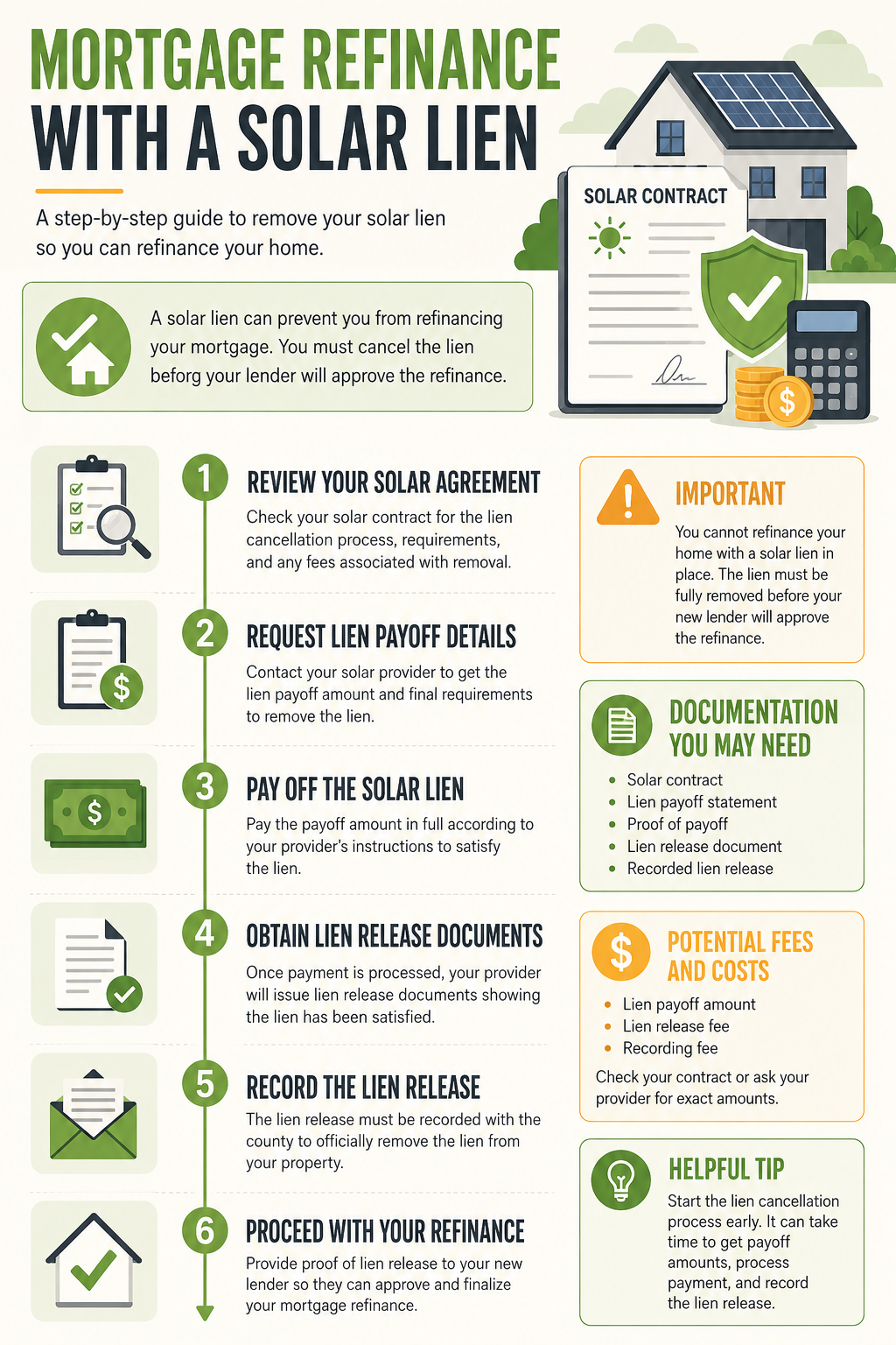 Mortgage Refinance With a Solar Lien