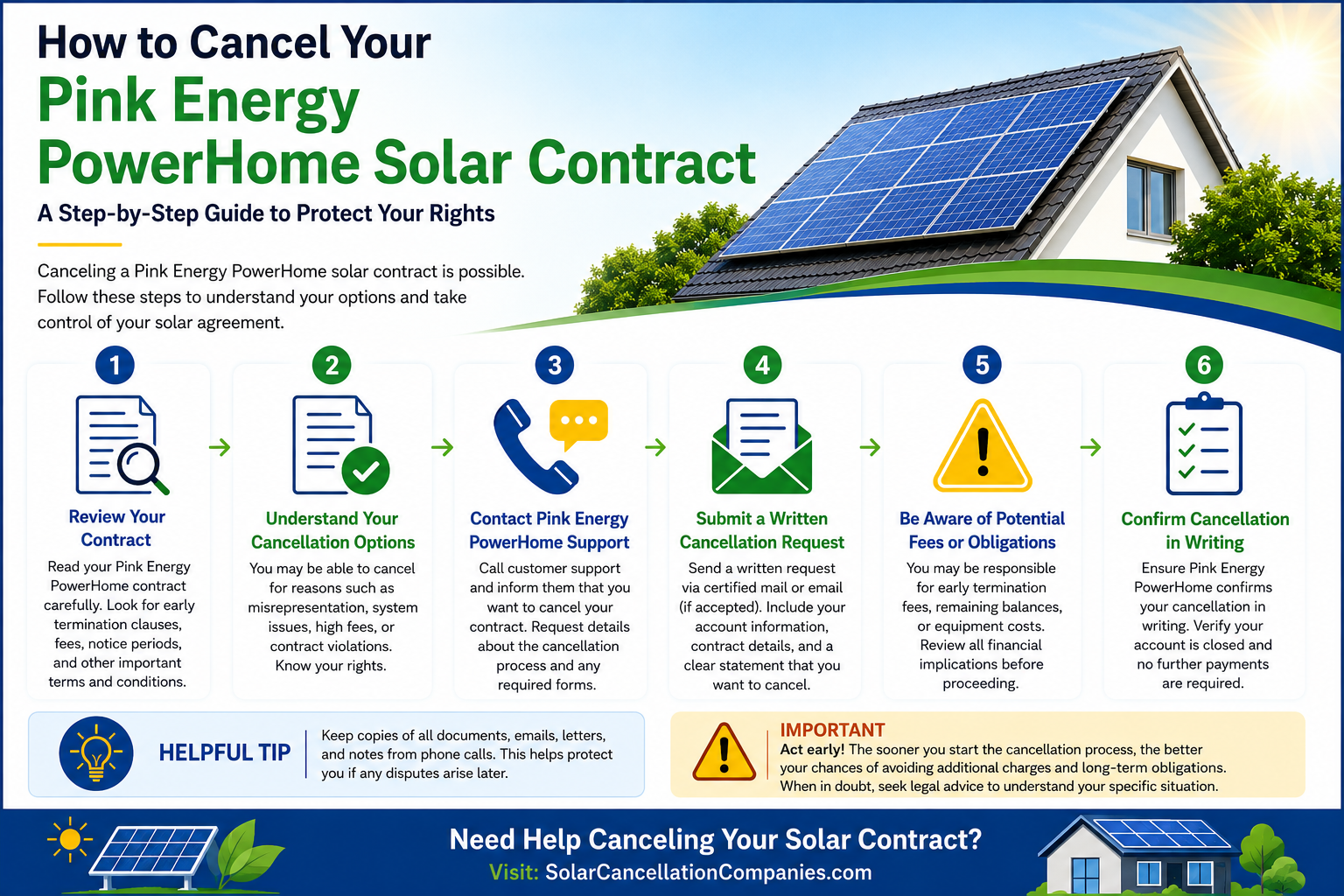 Pink Energy PowerHome Solar Contract Cancellation