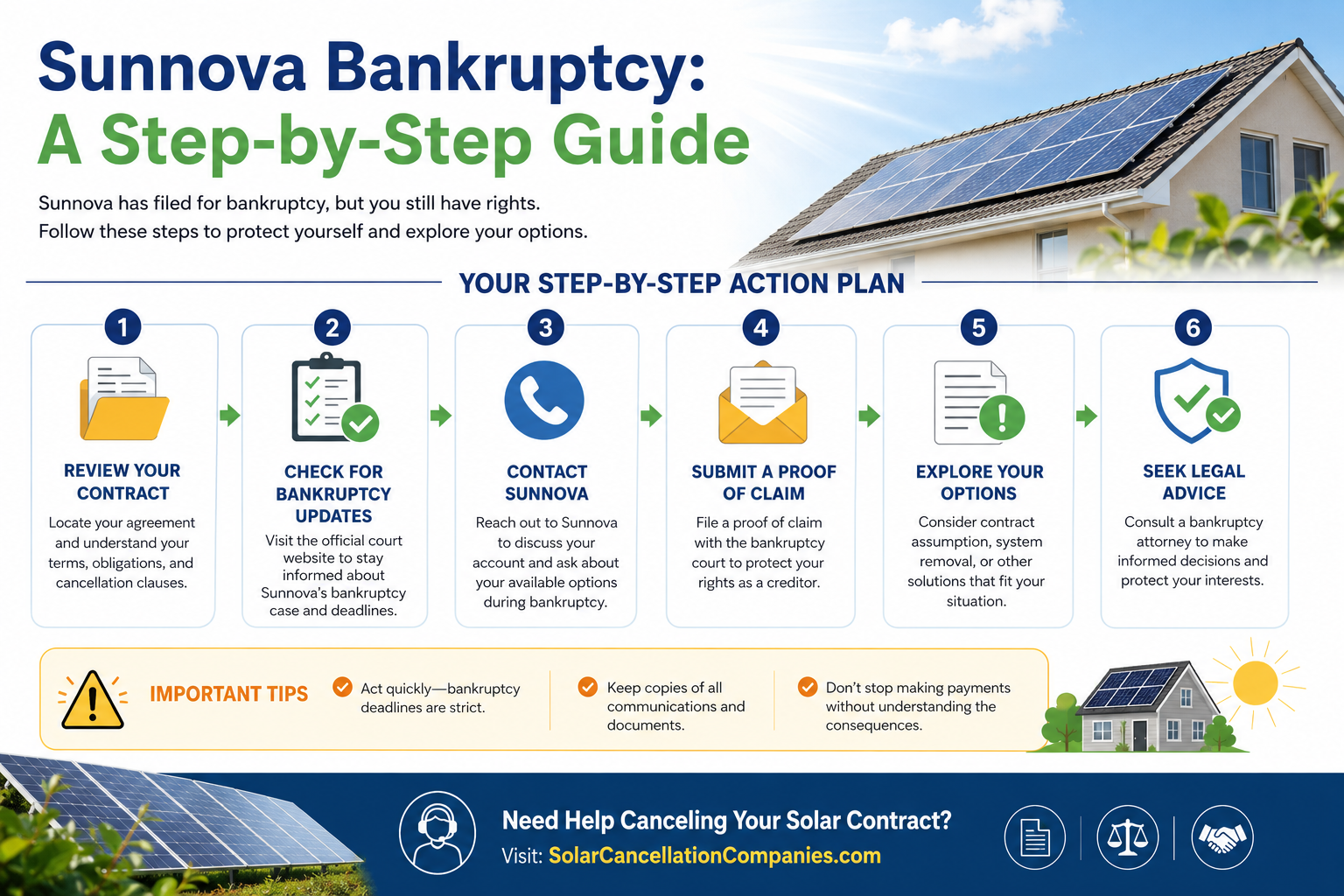 Sunnova Bankruptacy Step by Step Guide