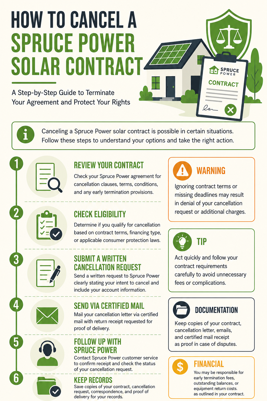 Spruce Power Solar Contract Cancellation