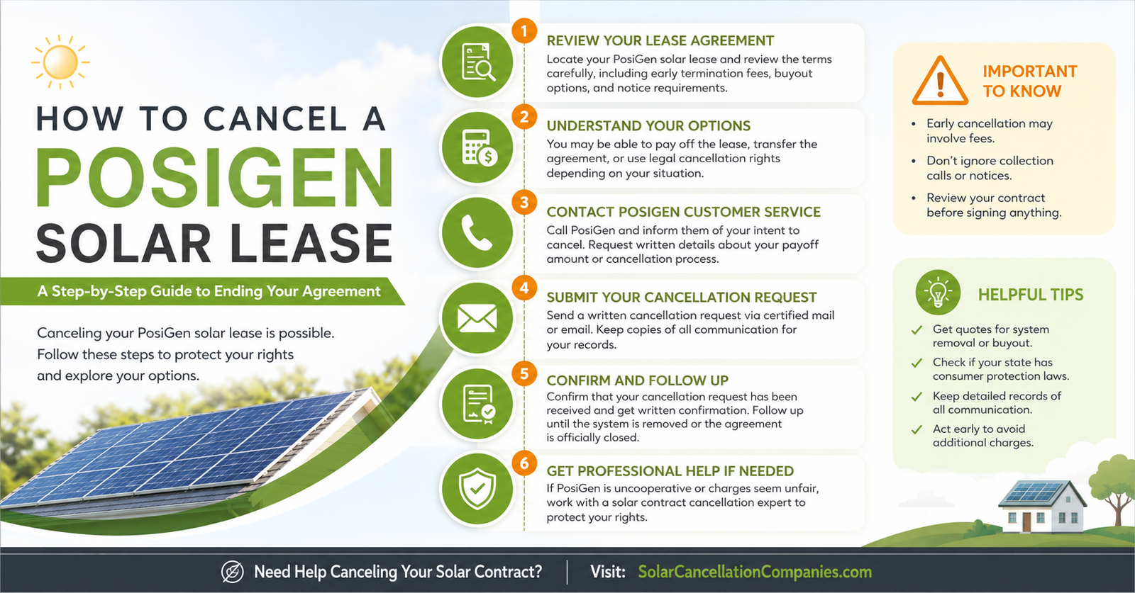How to Cancel a PosiGen Solar Lease