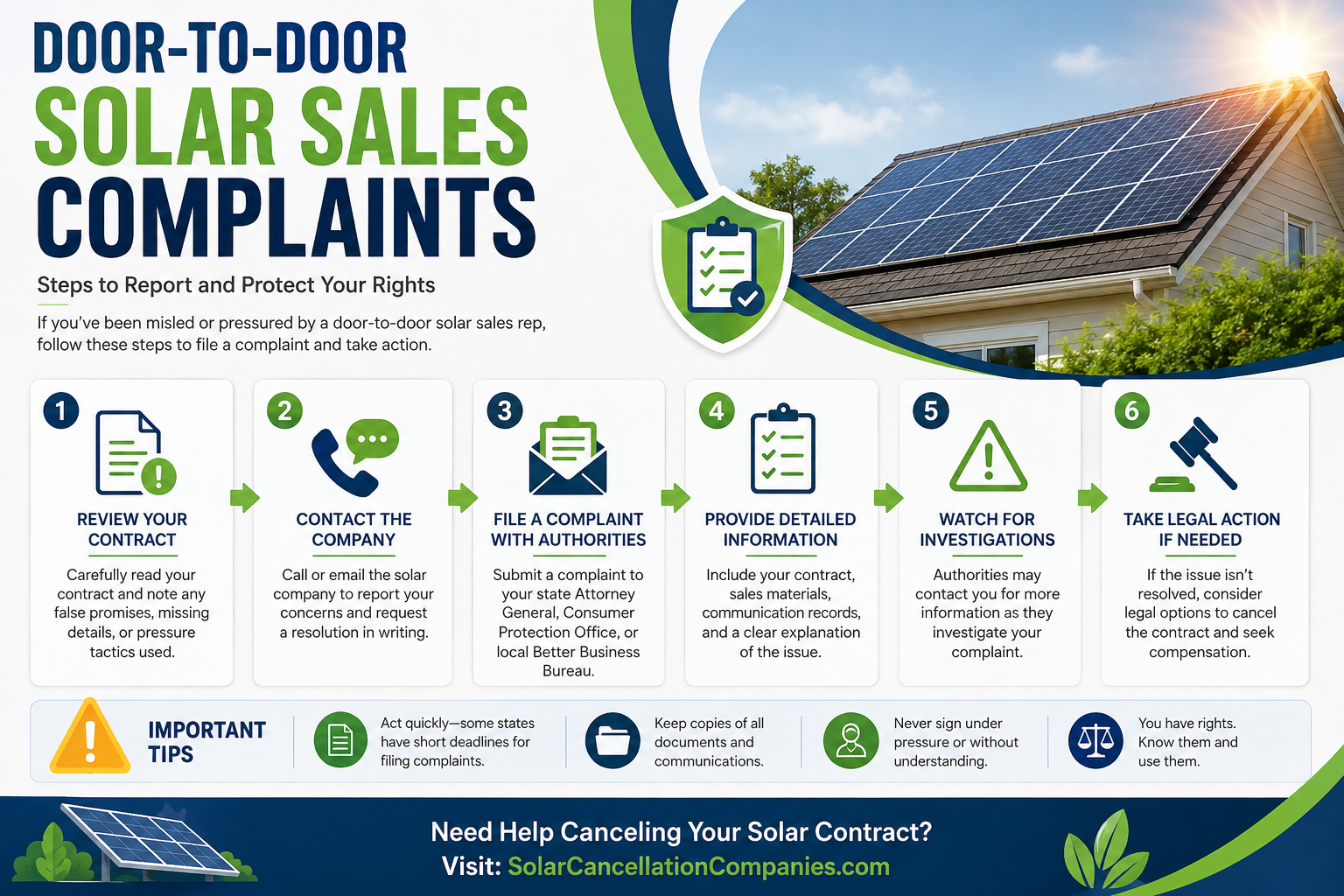 Door-to-Door Solar Sales Complaints Red Flags and Your Cancellation Rights