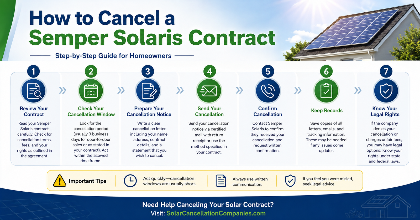How to Cancel a Semper Solaris Contract