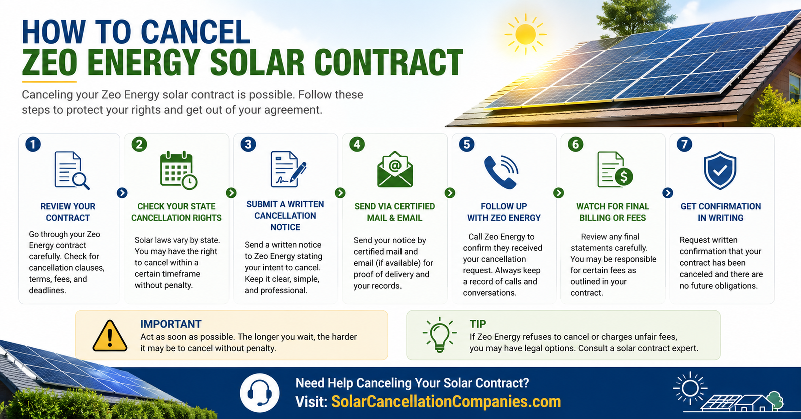 How to Cancel zeo Energy Solar Contract